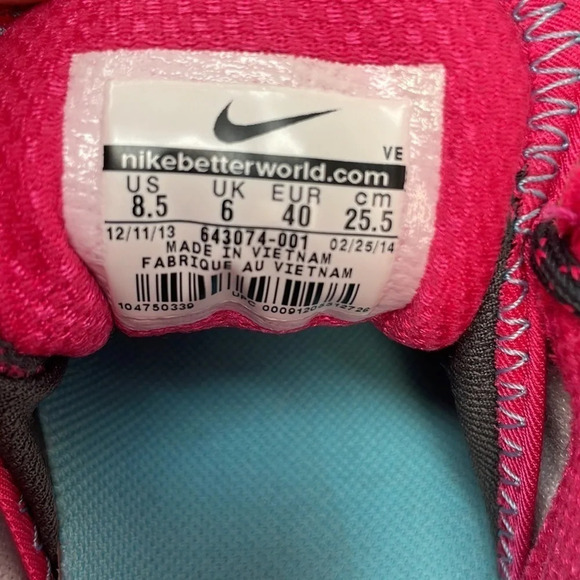 Nike Shoes Sneakers Running Wild Trail Black Pink Size 8.5 - Picture 11 of 12